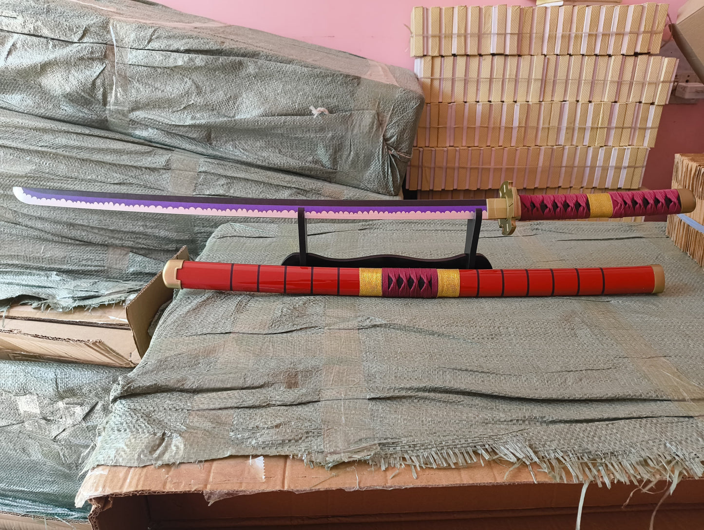 Zoro's Sandai Kitetsu 104 cm Wooden Katana