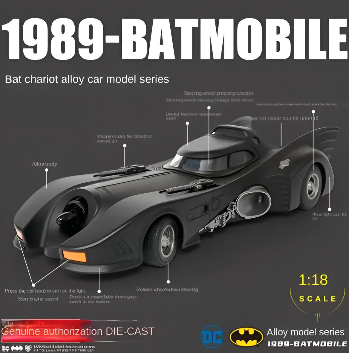 1989 Batmobile - 1:18 metal diecast model