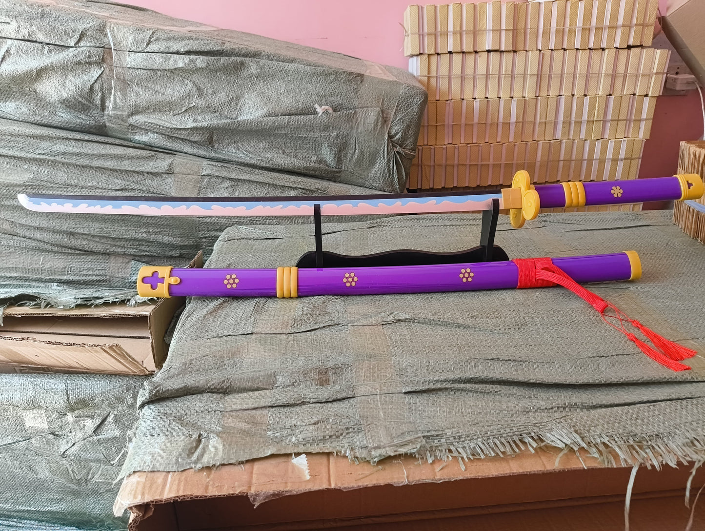 Onepiece - Zoro's Enma Wooden Cosplay Katana ( 104 Cms )