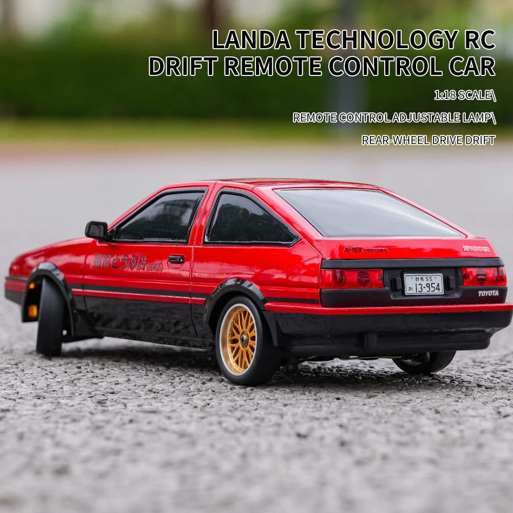 LDRC LD-A86P 1/18 RTR RC Drift Car – RWD, Gyro Stabilized, LED Lights, Full Proportional Control