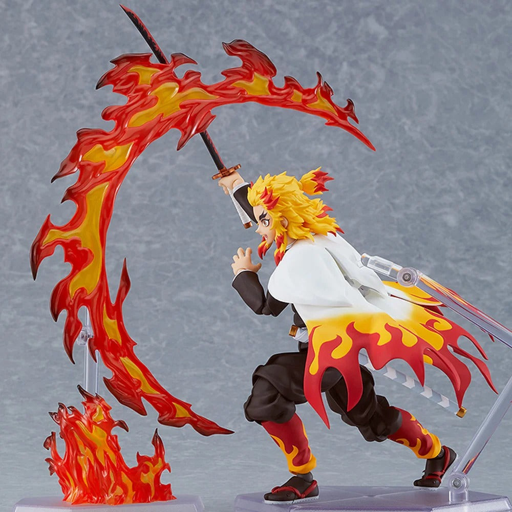 Figma Demon Slayer Rengoku Kyojuro Action Figure | Official Articulated Collectible (15 cm)