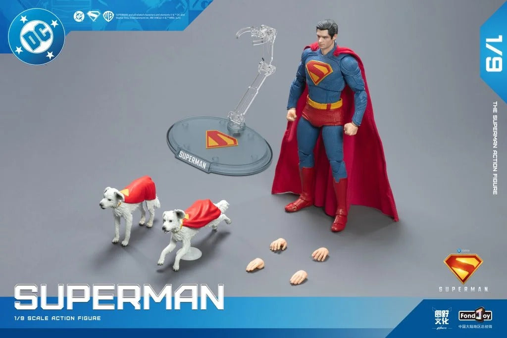 FondJoy Superman 1/9 Scale Deluxe Edition Action Figure – Premium DC Collectible with Krypto Figures