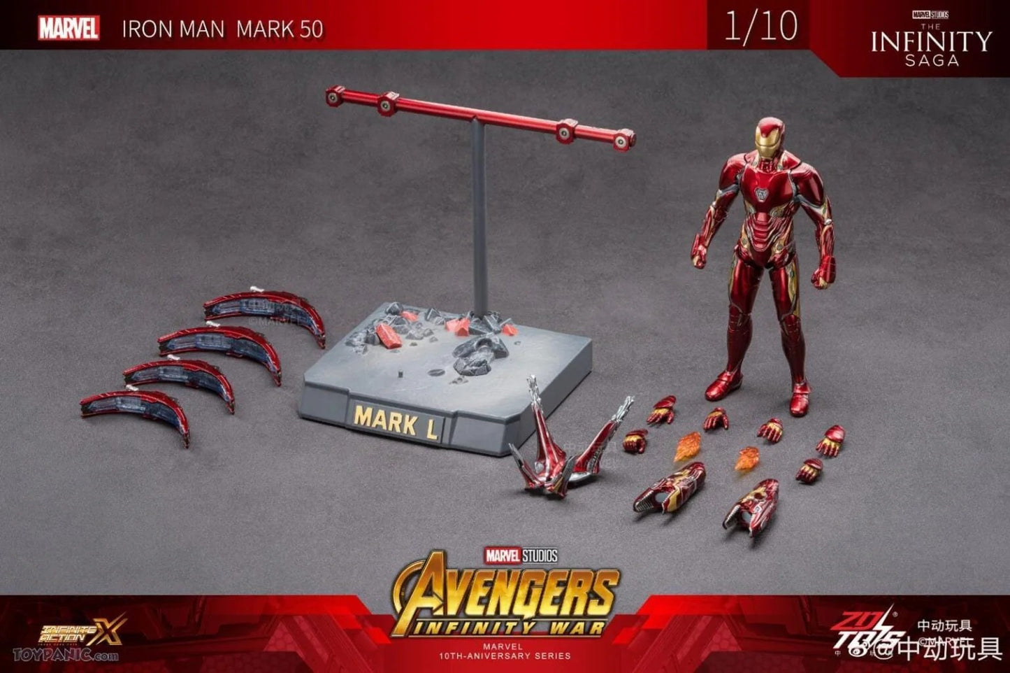 ZD Toys Iron Man Mark 50 2.0 (With LED Nano Blasters)