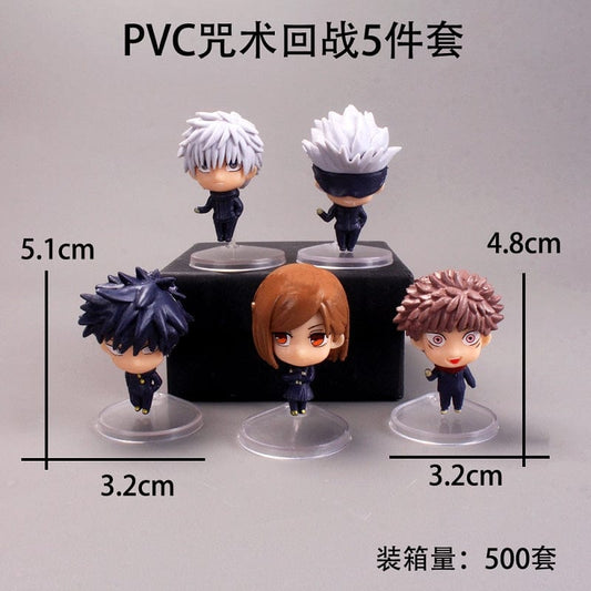 Jujutsu Kaisen chibi  figures (set of 5 )