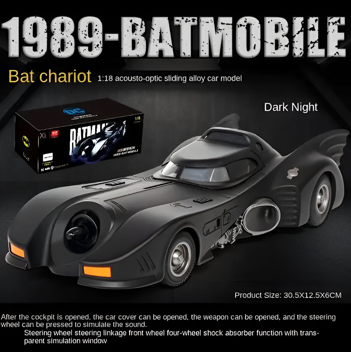 1989 Batmobile - 1:18 metal diecast model