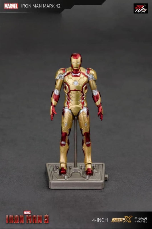 Iron Man Mark 42 Action Figure – 4-Inch Die-Cast Marvel Collectible | Iron Man 3 Edition