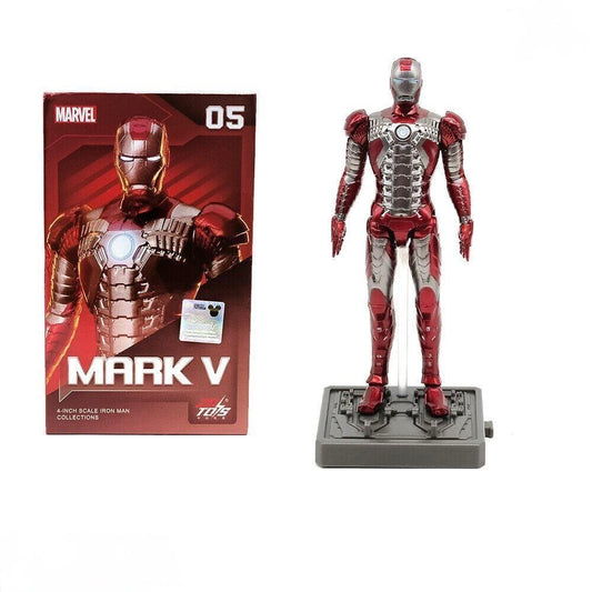 Iron Man Mark V Action Figure – 4-Inch ZD Toys Die-Cast Suitcase Armor | Marvel Collectible (Iron Man 2 Edition)