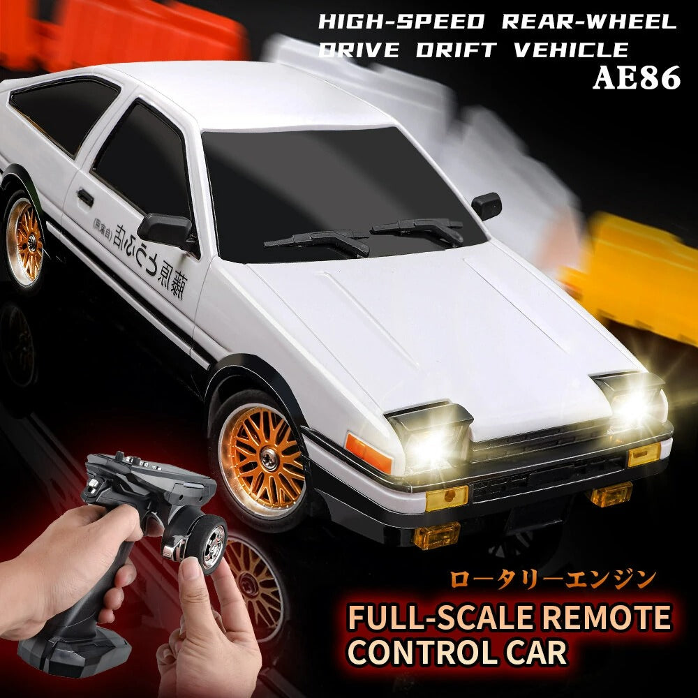 LDRC LD-A86P 1/18 RTR RC Drift Car – RWD, Gyro Stabilized, LED Lights, Full Proportional Control