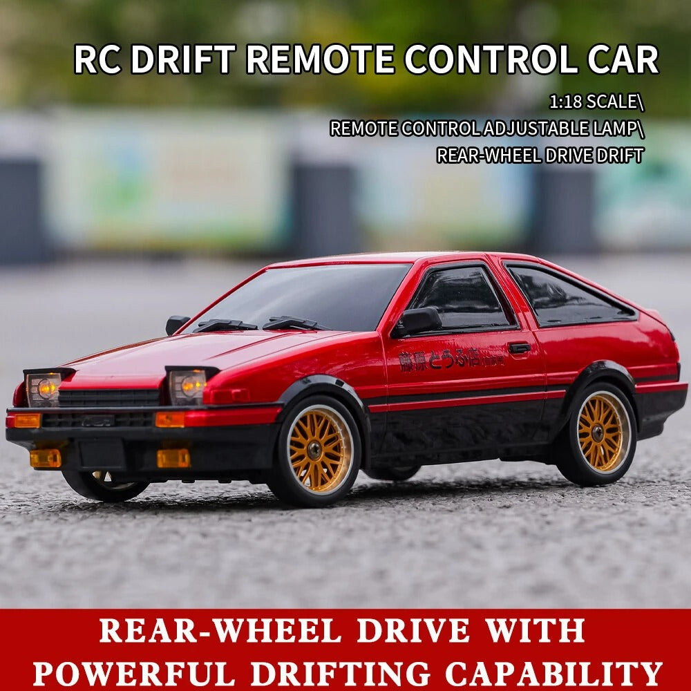 LDRC LD-A86P 1/18 RTR RC Drift Car – RWD, Gyro Stabilized, LED Lights, Full Proportional Control