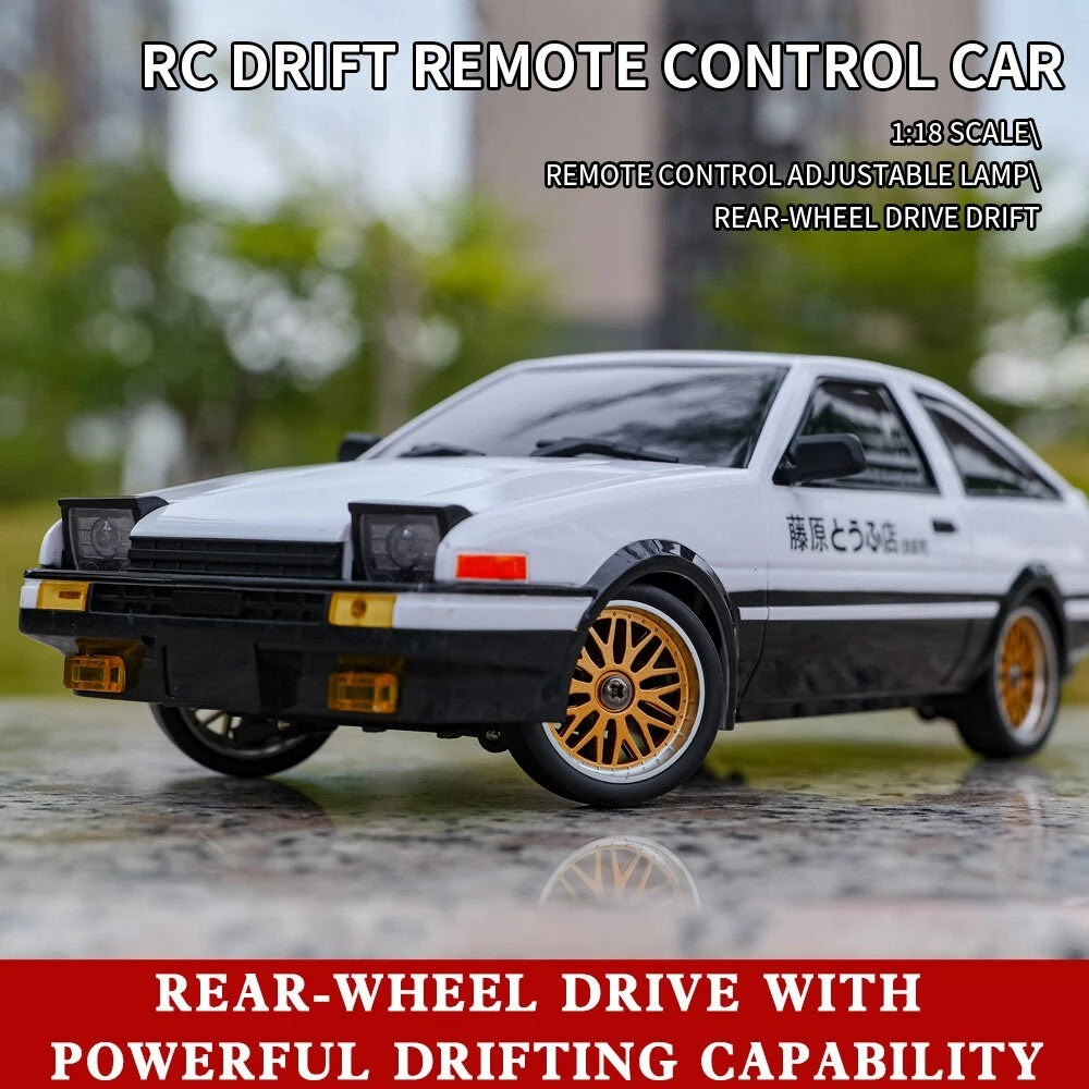 LDRC LD-A86P 1/18 RTR RC Drift Car – RWD, Gyro Stabilized, LED Lights, Full Proportional Control