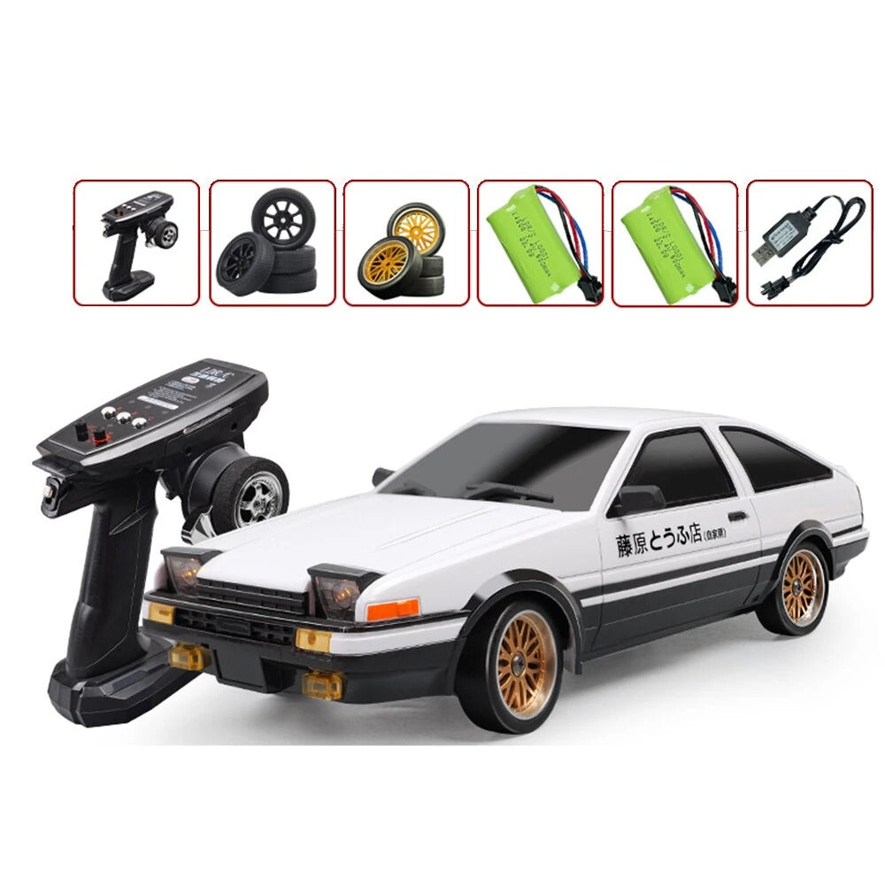 LDRC LD-A86P 1/18 RTR RC Drift Car – RWD, Gyro Stabilized, LED Lights, Full Proportional Control
