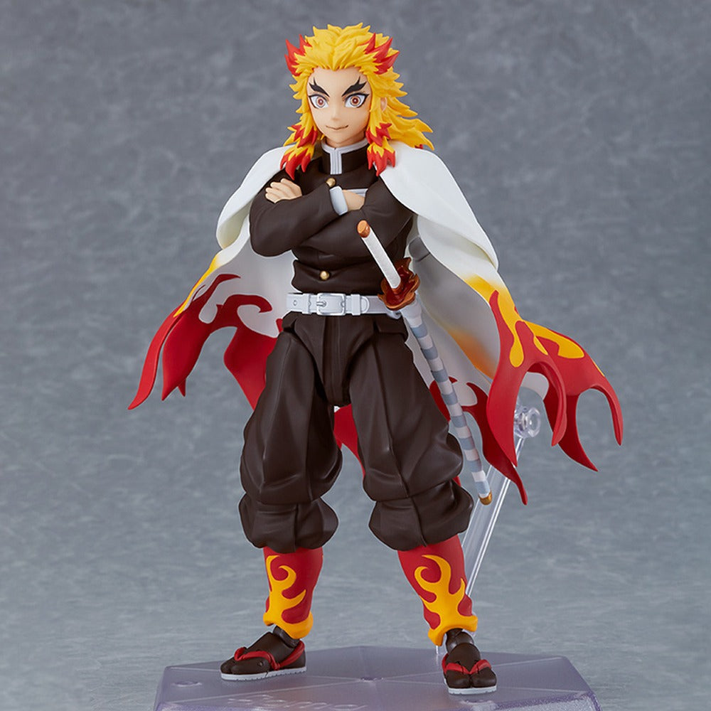 Figma Demon Slayer Rengoku Kyojuro Action Figure | Official Articulated Collectible (15 cm)
