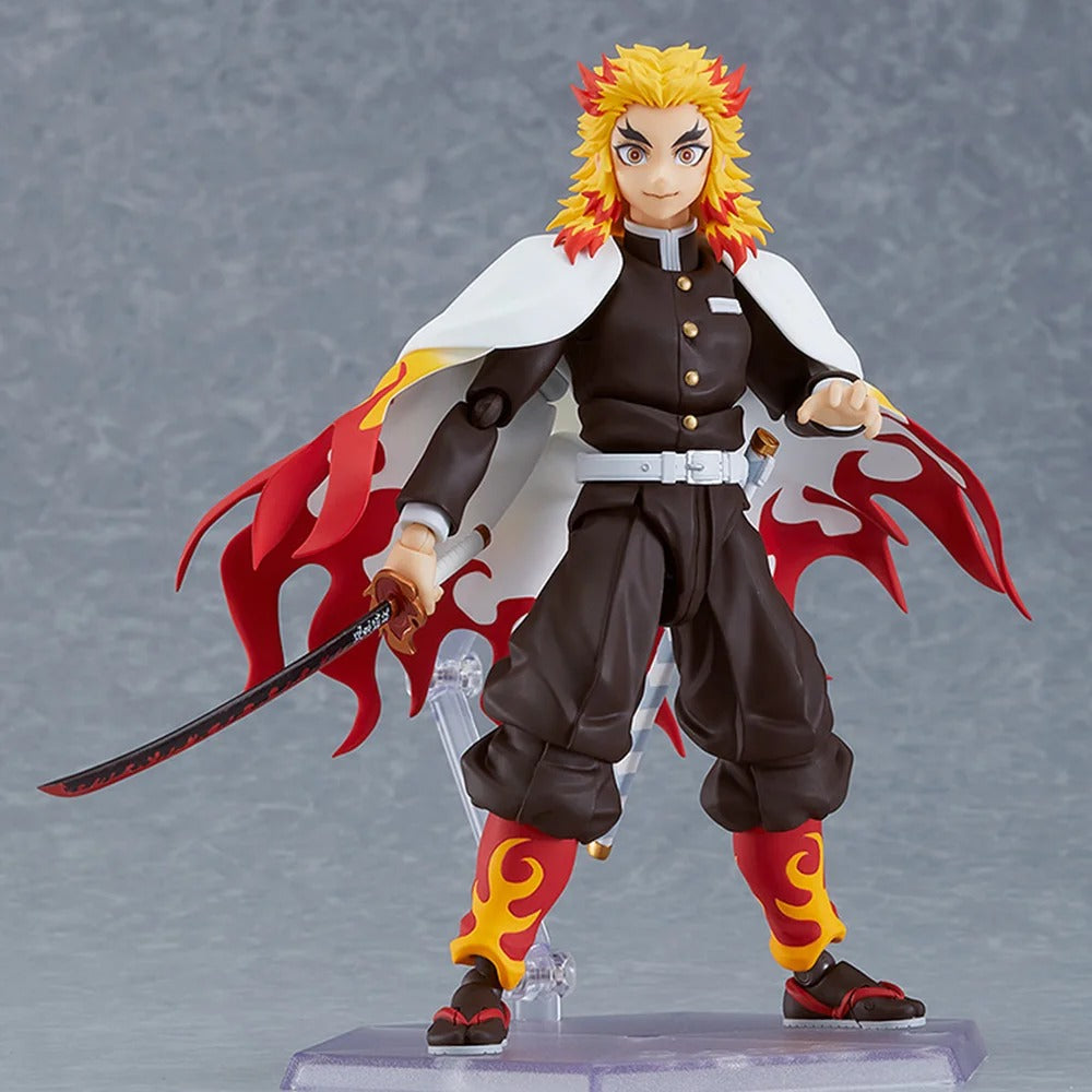 Figma Demon Slayer Rengoku Kyojuro Action Figure | Official Articulated Collectible (15 cm)