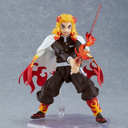 Figma Demon Slayer Rengoku Kyojuro Action Figure | Official Articulated Collectible (15 cm)