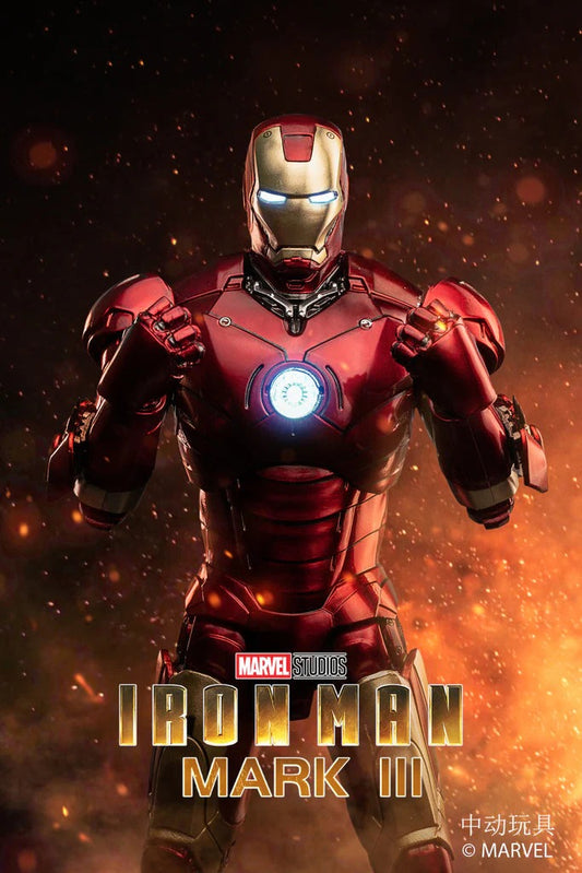 ZD Toys Iron Man Mark 3 (III) Action Figure – 7-Inch Official Marvel Collectible (No Light-Up Function)